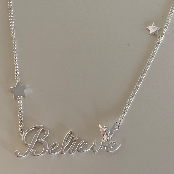 Disney Tinker-bell (Believe) Silver-tone Necklace - Picture 3 of 6